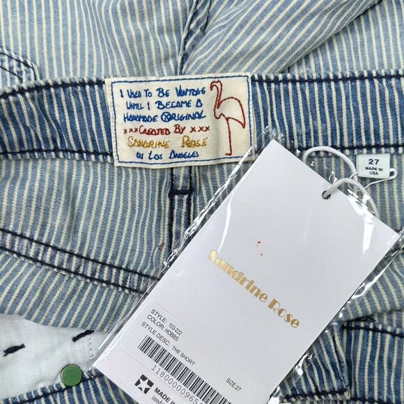 Sandrine Rose x Free People The Short Embroidered Denim Cut-Offs - Size 27 - Picture 5 of 7